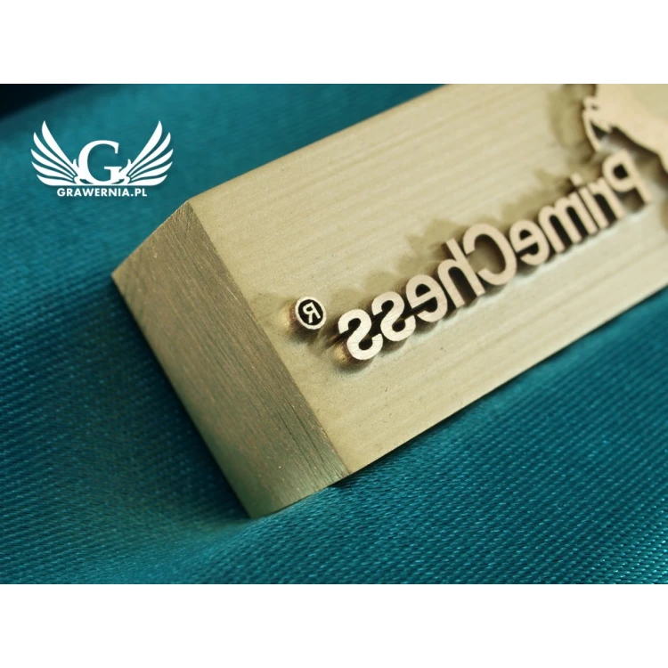 HOTSTAMP - Matrize / Siegel zum Prägen von Logos in Holz mit Hitze - Matrizengröße: 43x19mm