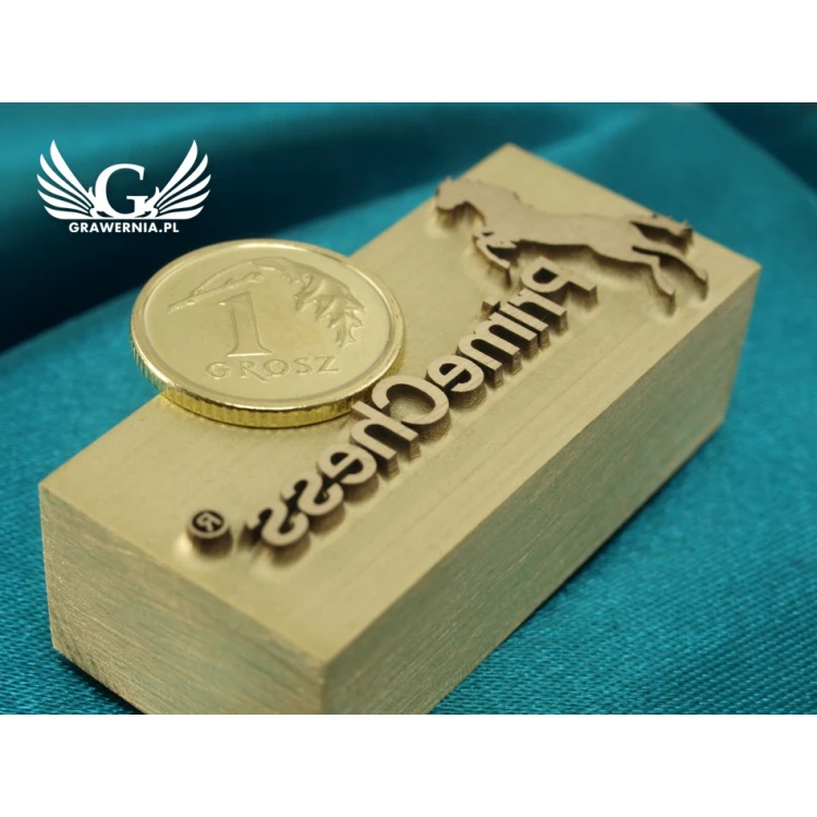 HOTSTAMP - Matrize / Siegel zum Prägen von Logos in Holz mit Hitze - Matrizengröße: 43x19mm