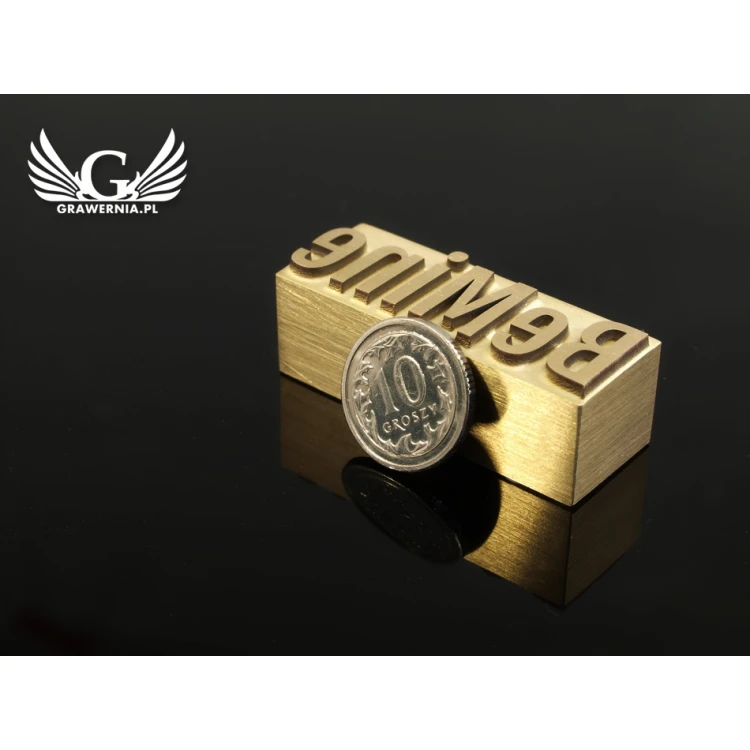 HOTSTAMP - Matrize / Siegel zum Prägen von Logos im Heiß- und Kaltverfahren - Matrizengröße: 42x15,6mm
