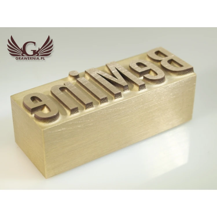 HOTSTAMP - Matrize / Siegel zum Prägen von Logos im Heiß- und Kaltverfahren - Matrizengröße: 42x15,6mm