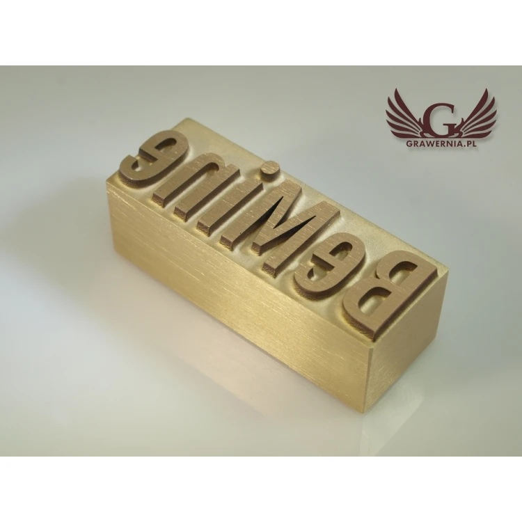HOTSTAMP - Matrize / Siegel zum Prägen von Logos im Heiß- und Kaltverfahren - Matrizengröße: 42x15,6mm