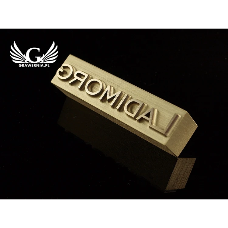 HOTSTAMP - Matrize / Siegel zum Prägen von Logos im Heiß- und Kaltverfahren - Matrizengröße: 52x12mm