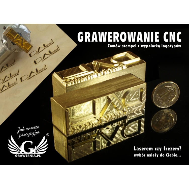 HOTSTAMP - Matrize/Siegel für das Prägen von Logos im Heiß- und Kaltverfahren - Matrizengröße: 47x15mm - CNC