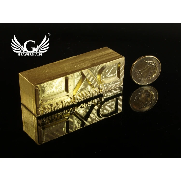 HOTSTAMP - Matrize/Siegel für das Prägen von Logos im Heiß- und Kaltverfahren - Matrizengröße: 47x15mm - CNC