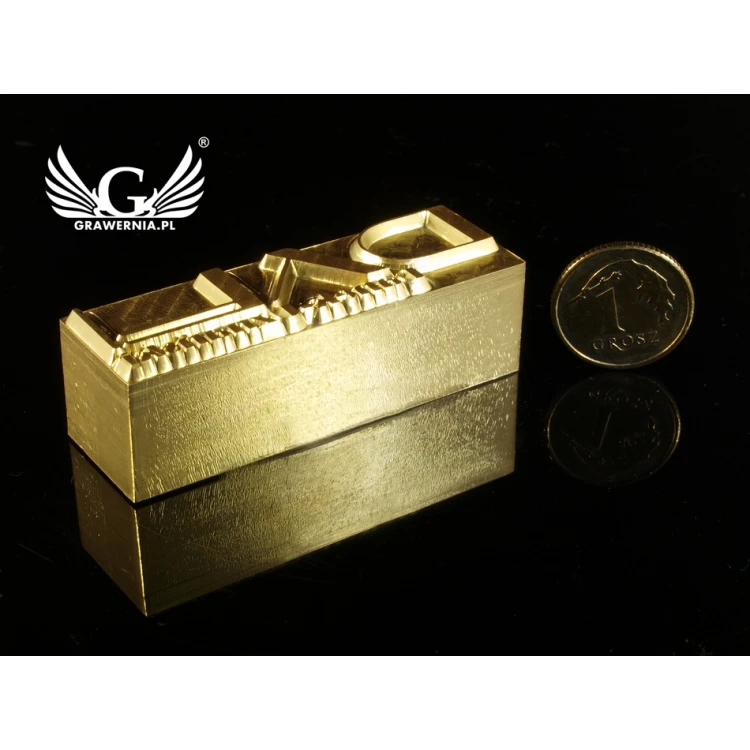 HOTSTAMP - Matrize/Siegel für das Prägen von Logos im Heiß- und Kaltverfahren - Matrizengröße: 47x15mm - CNC