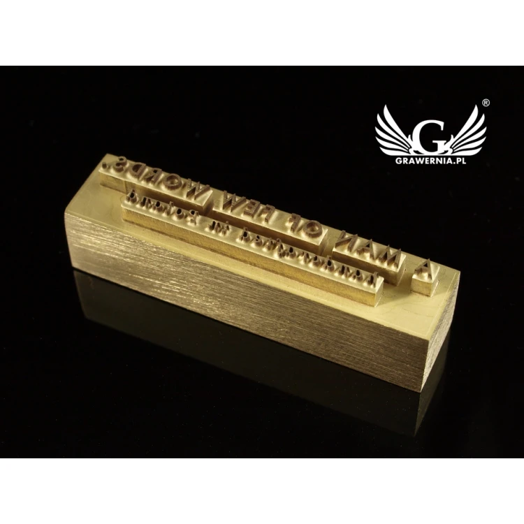 HOTSTAMP - Matrize/Siegel zum Prägen von Logos im Heiß- und Kaltverfahren - Matrizengröße: 50x12mm - CNC und LASER