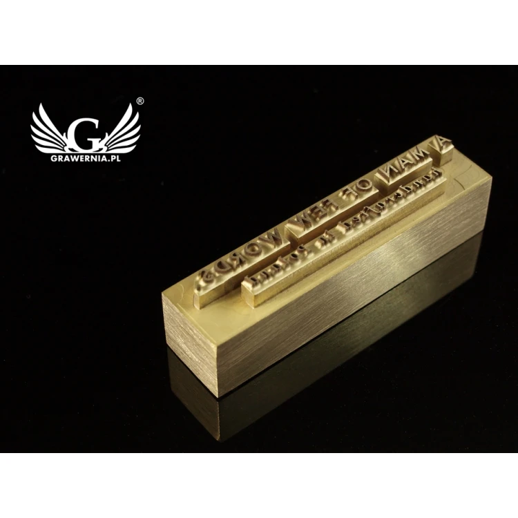 HOTSTAMP - Matrize/Siegel zum Prägen von Logos im Heiß- und Kaltverfahren - Matrizengröße: 50x12mm - CNC und LASER