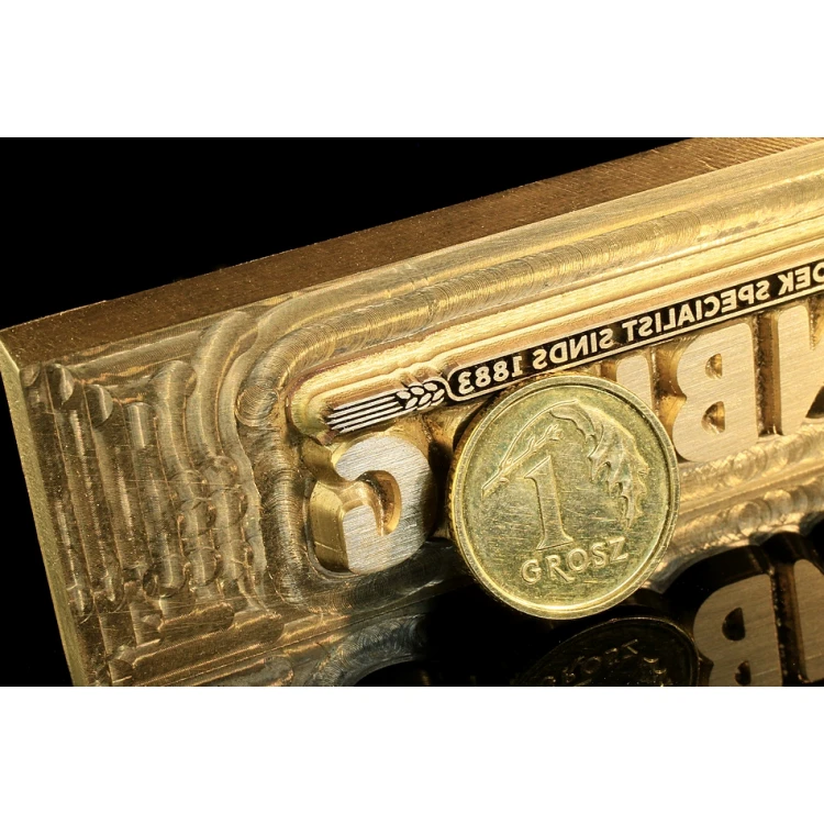 HOTSTAMP - Matrize / Siegel zum Prägen von Logos im Heiß- und Kaltverfahren - Matrizengröße: 113x24mm - CNC und LASER