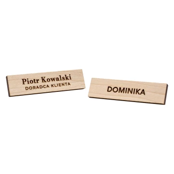 Holzplakette - hochwertiges Ahornholz - Abmessungen: 57x15mm - ID144