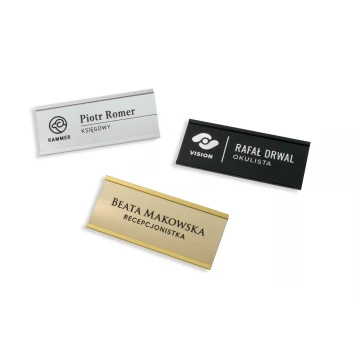 Aluminiumausweis mit austauschbarer Gravurplatte - 72x28mm - ID062
