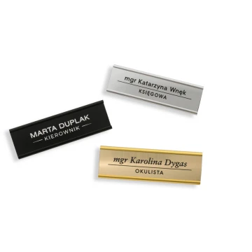 Aluminiumausweis mit austauschbarer Gravurplatte - 70x20mm - ID061