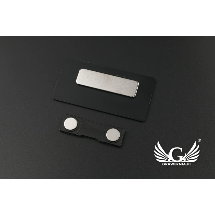 Namensschild - Big Farbe mattes Silber - 70x35mm - ID065