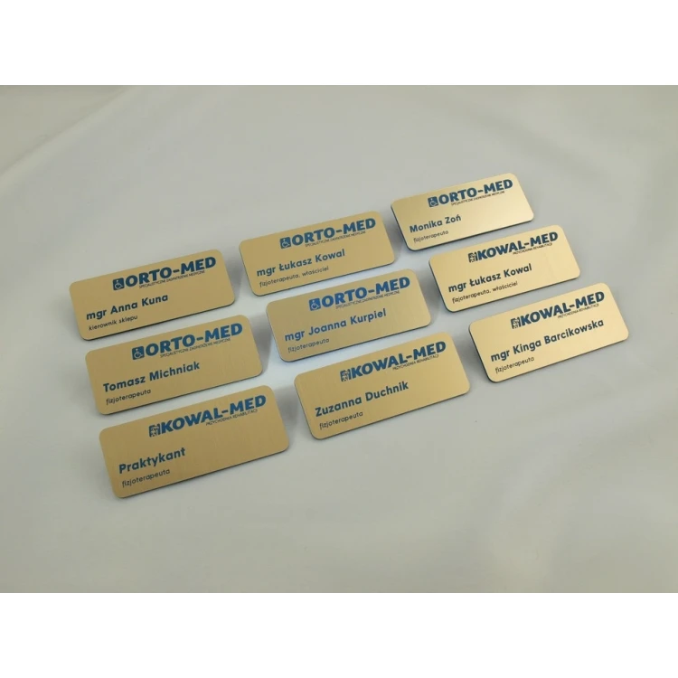 Ausweis für Mitarbeiter - Gold mit blauer Gravur - ID015