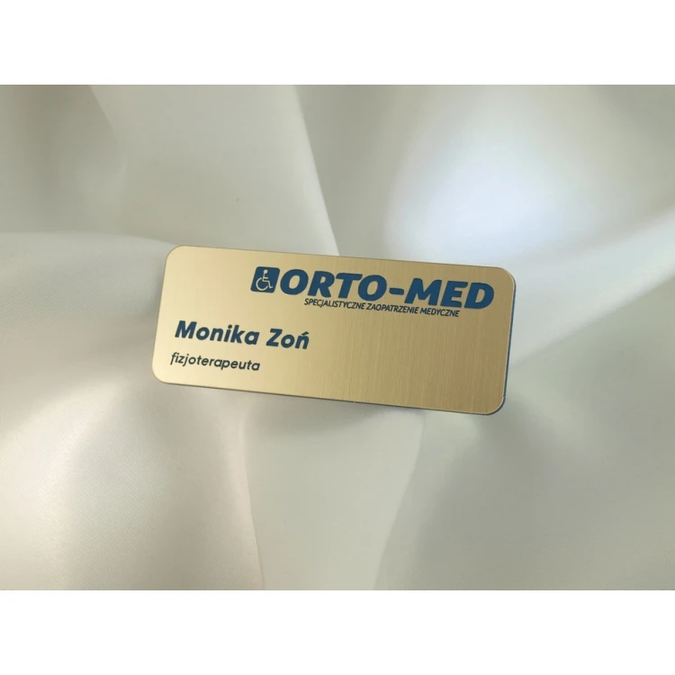 Ausweis für Mitarbeiter - Gold mit blauer Gravur - ID015