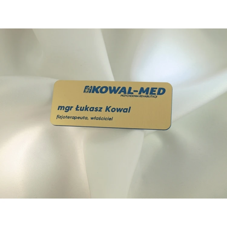 Ausweis für Mitarbeiter - Gold mit blauer Gravur - ID015