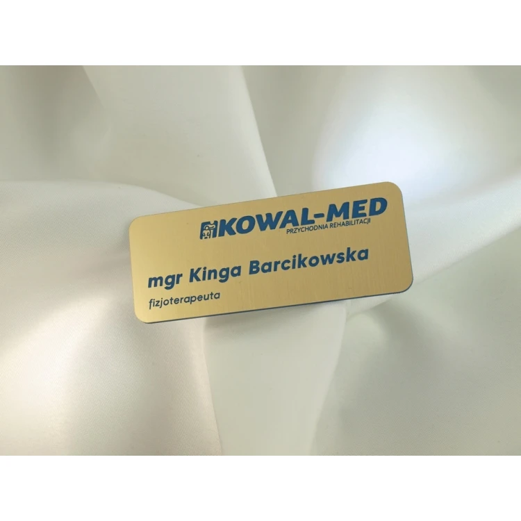 Ausweis für Mitarbeiter - Gold mit blauer Gravur - ID015