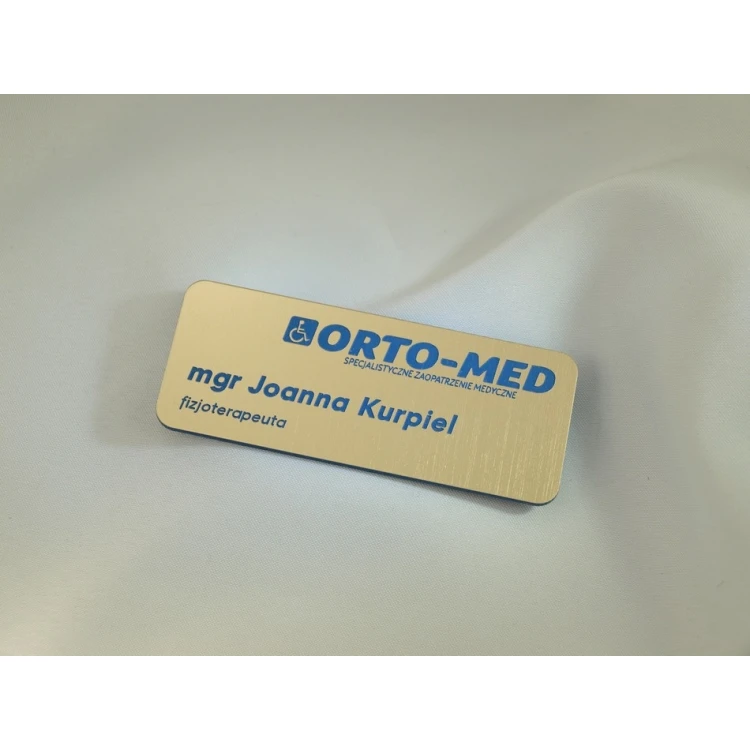Ausweis für Mitarbeiter - Gold mit blauer Gravur - ID015