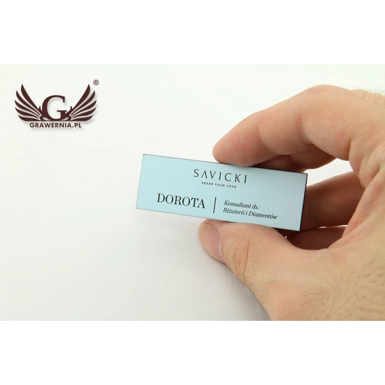 Ausweis für Mitarbeiter - 60x20mm - ID032 - farbiger UV-Druck