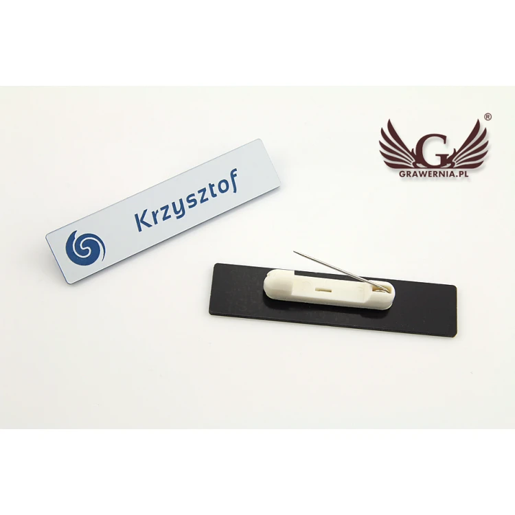 Ausweis - schlank weiß mit Gravur - 70x15mm - ID048