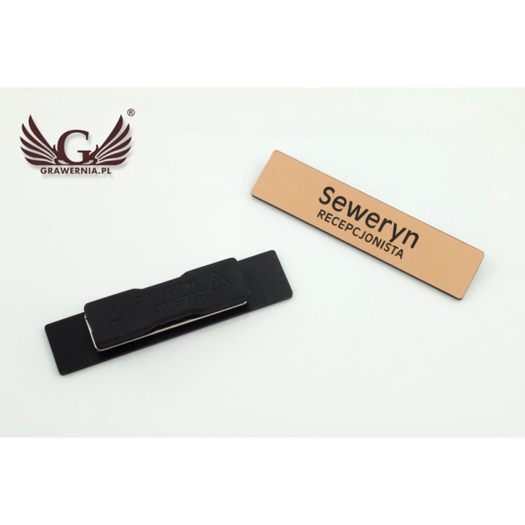Ausweis - schlank Kupferfarbe oder Caffe Latte - 70x15mm - ID052