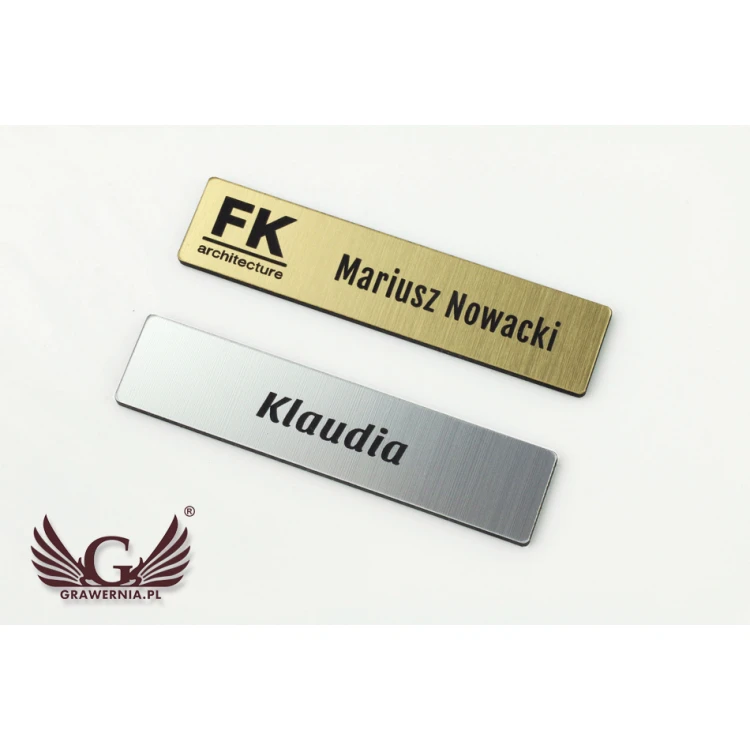Ausweis - slim Farbe Gold oder Silber - 70x15mm - ID054