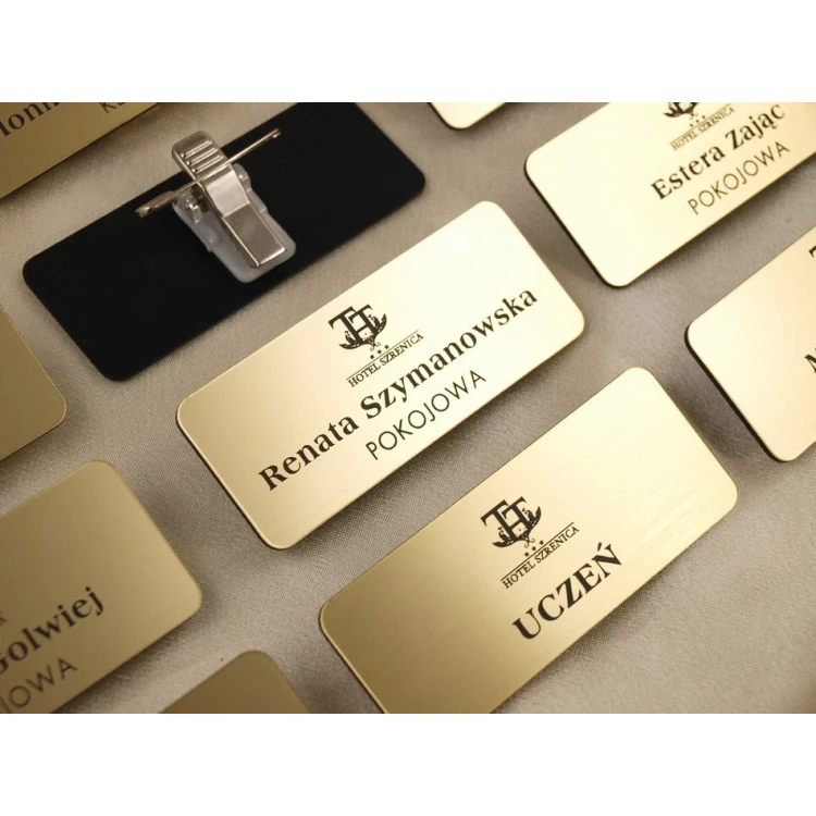 Ausweis für Mitarbeiter Gold 75x30mm - ID006