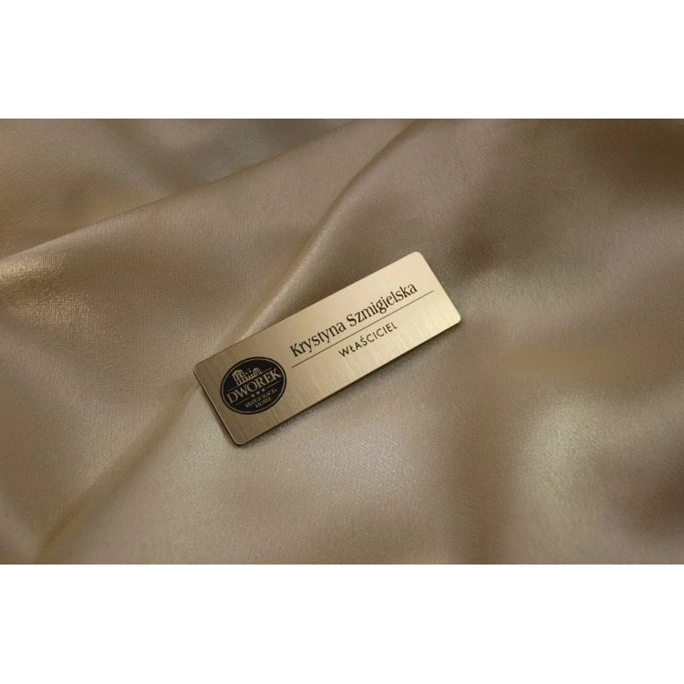 Ausweis für Mitarbeiter Gold 75x30mm - ID006