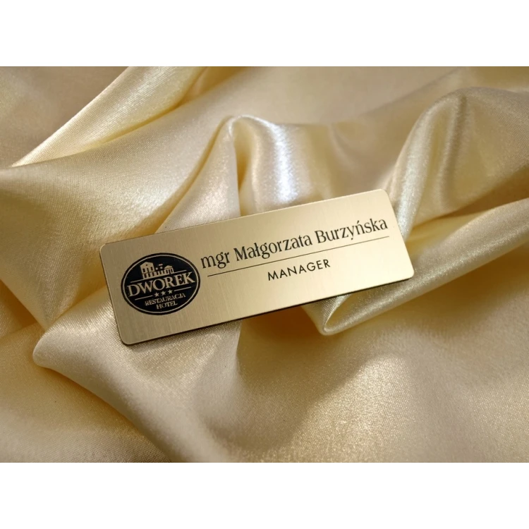 Ausweis für Mitarbeiter Gold 75x30mm - ID006