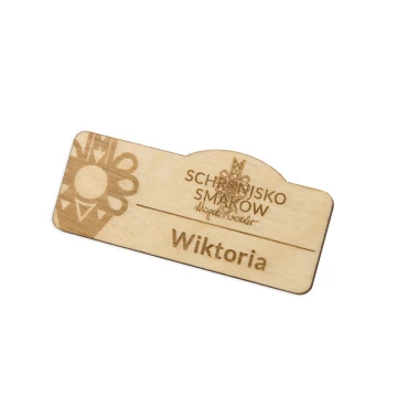 Ausweis für Mitarbeiter - 65x29mm - ID034 - Holz
