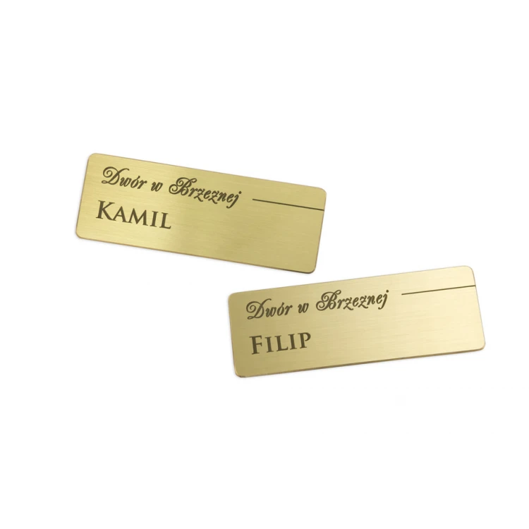 Ausweis für Mitarbeiter - 70x25mm - ID033 - Messing