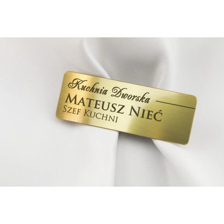 Ausweis für Mitarbeiter - 70x25mm - ID033 - Messing