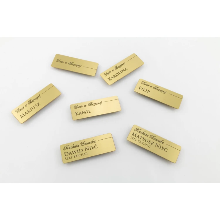 Ausweis für Mitarbeiter - 70x25mm - ID033 - Messing