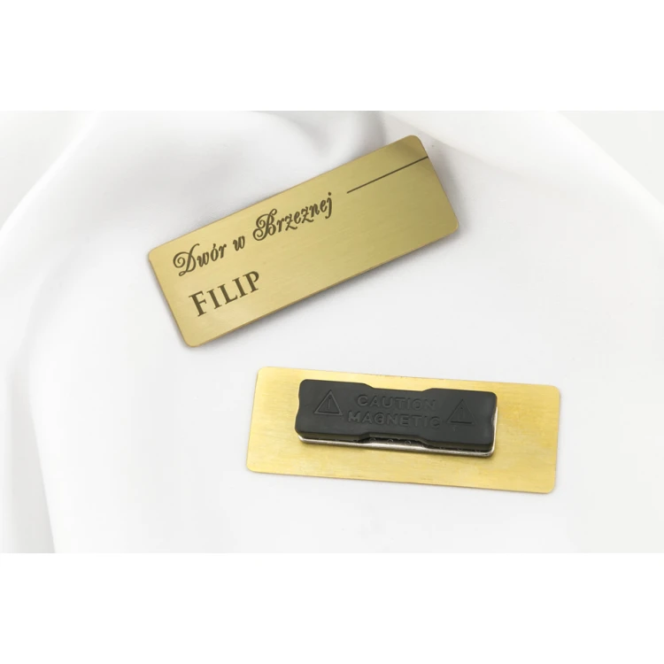 Ausweis für Mitarbeiter - 70x25mm - ID033 - Messing