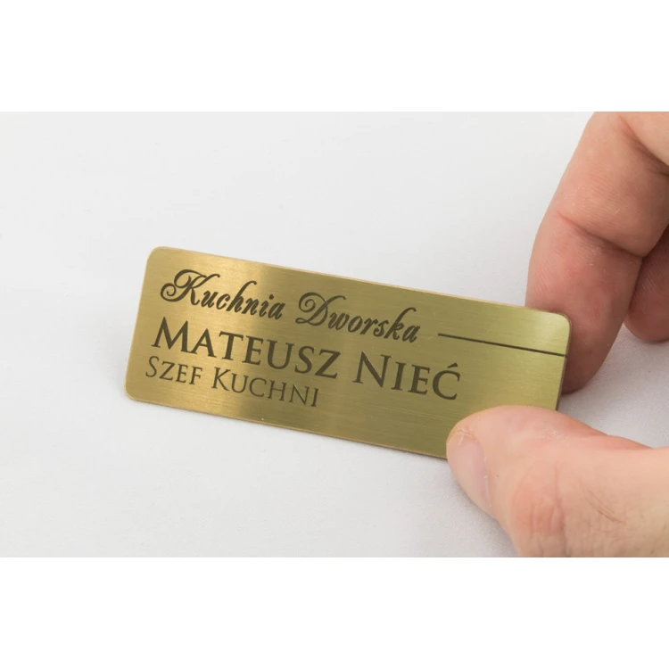 Ausweis für Mitarbeiter - 70x25mm - ID033 - Messing