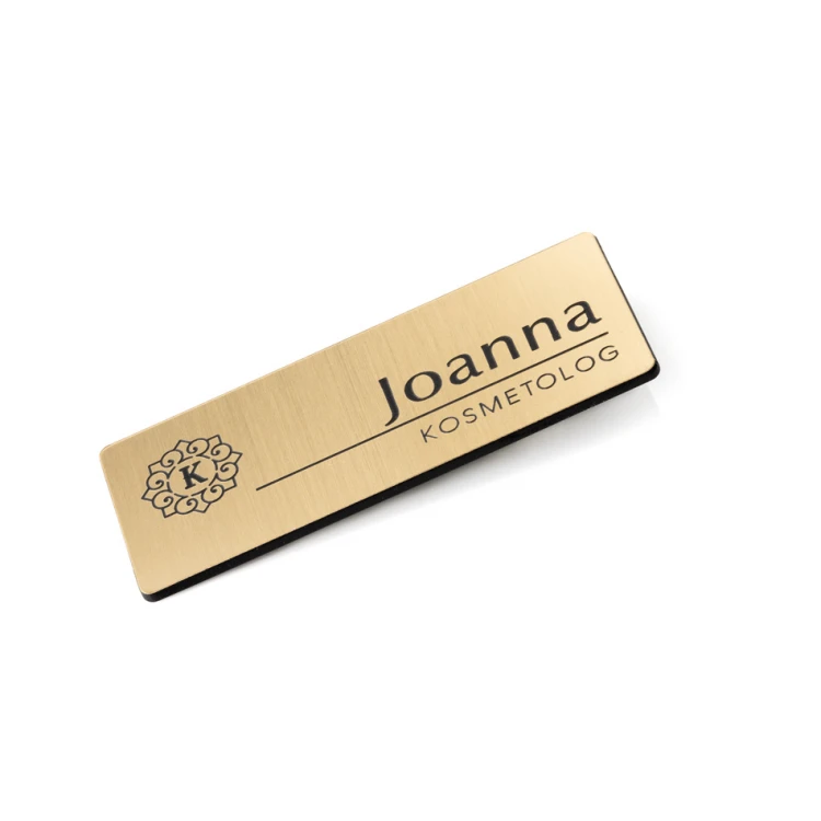 Ausweis für Mitarbeiter Gold 75x30mm - ID006