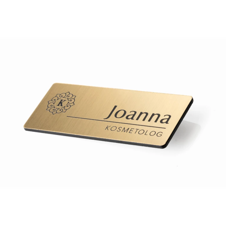 Ausweis für Mitarbeiter Gold 75x30mm - ID006