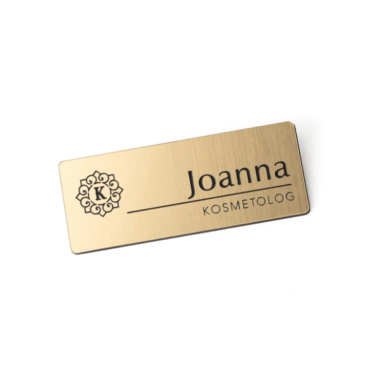 Ausweis für Mitarbeiter Gold 75x30mm - ID006