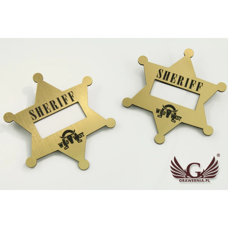 Sheriffstern Ausweis - Größe 80x90mm - ID059