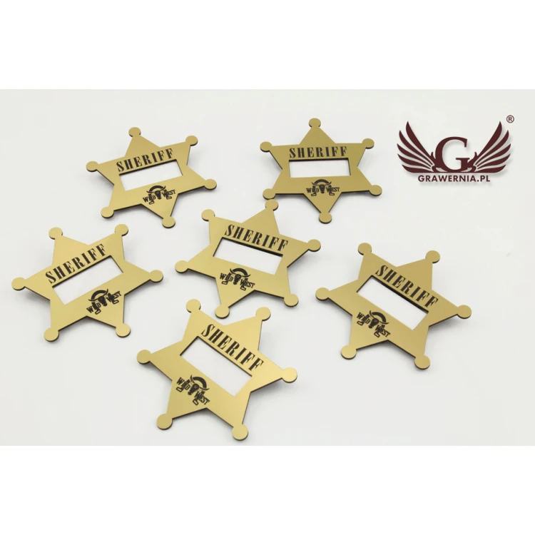 Sheriffstern Ausweis - Größe 80x90mm - ID059