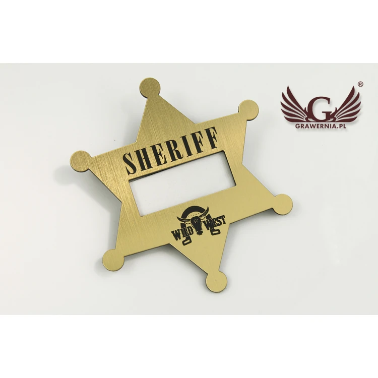 Sheriffstern Ausweis - Größe 80x90mm - ID059