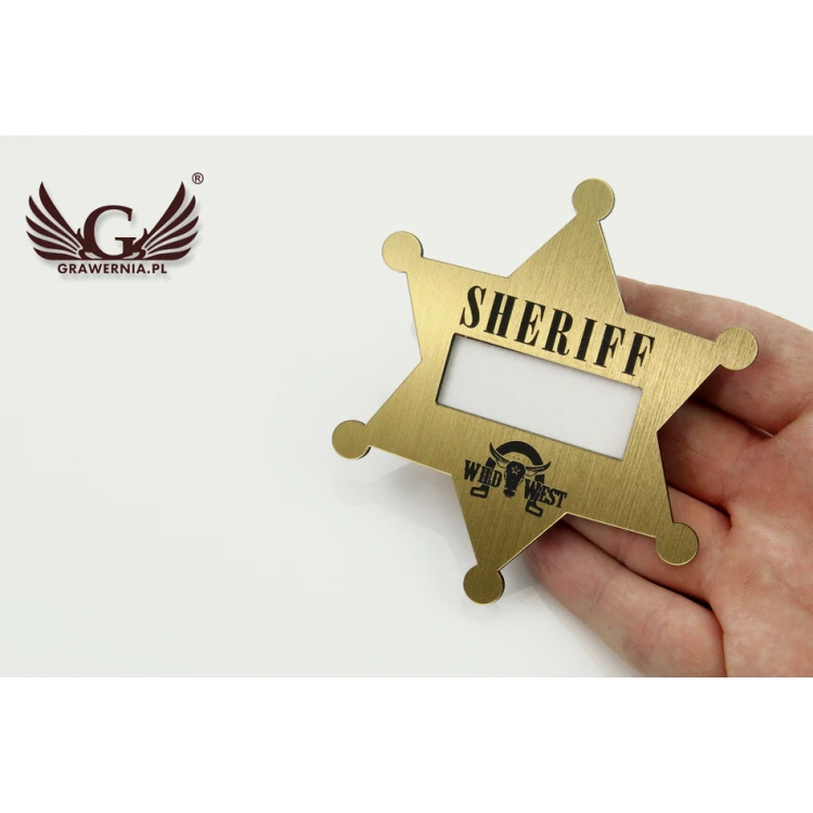 Sheriffstern Ausweis - Größe 80x90mm - ID059