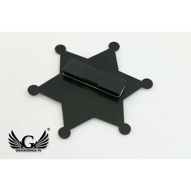 Sheriffstern Ausweis 2 - Größe 80x90mm - ID064