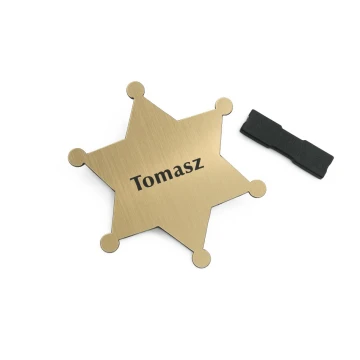 Sheriffstern Ausweis 2 - Größe 80x90mm - ID064