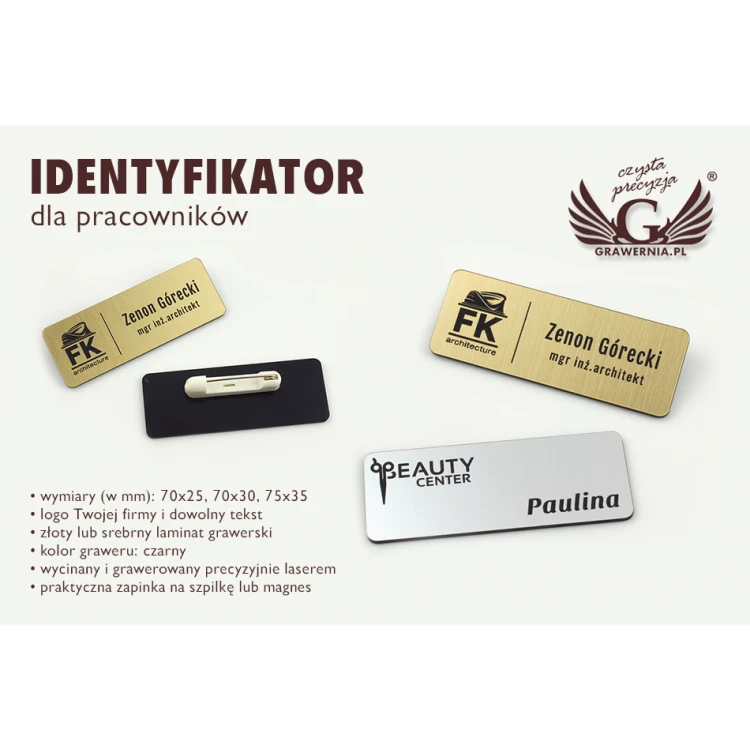 Ausweis - Medium Farbe Gold oder Silber - ID055