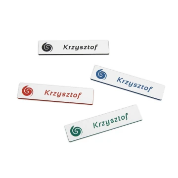 Ausweis - schlank weiß mit Gravur - 70x15mm - ID048