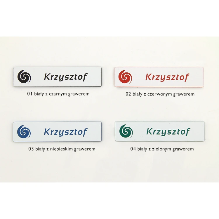 Ausweis - schlank weiß mit Gravur - 70x15mm - ID048