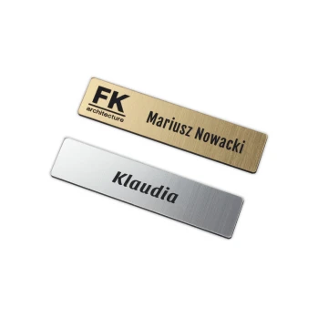 Ausweis - slim Farbe Gold oder Silber - 70x15mm - ID054