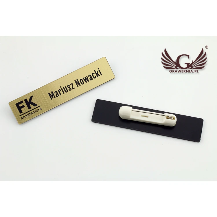 Ausweis - slim Farbe Gold oder Silber - 70x15mm - ID054