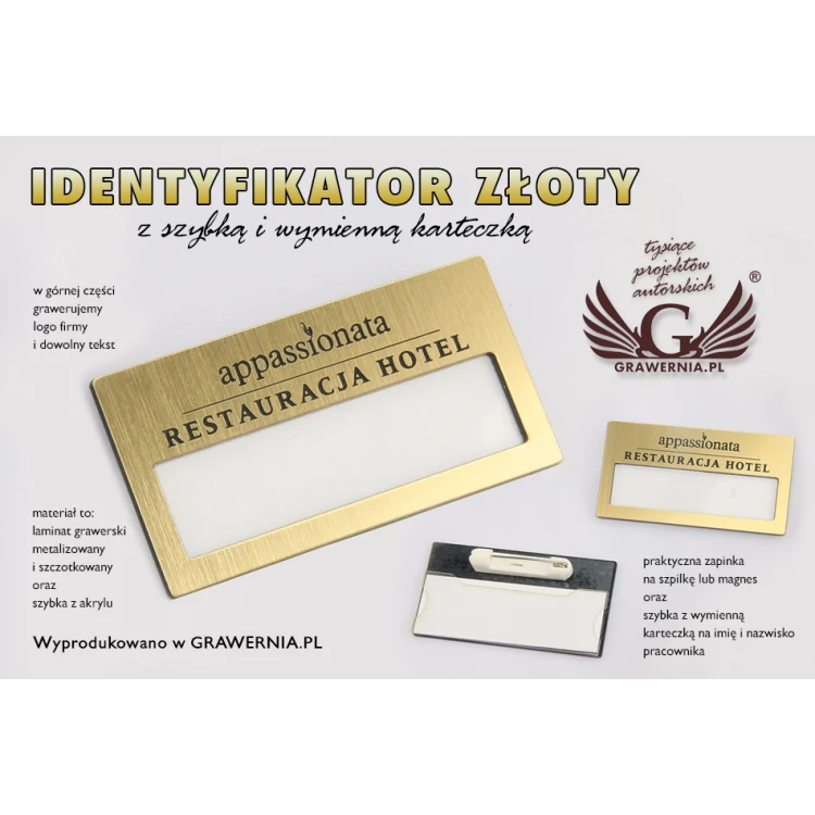 Ausweis mit Fenster - Gold M - ID021