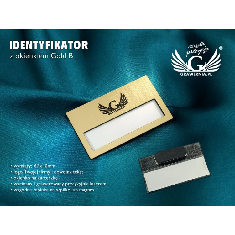 Ausweis mit Fenster - Gold B - ID020